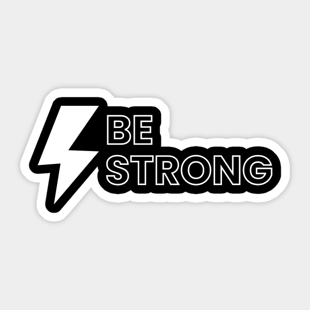 Be strong motivational typography design Sticker by emofix